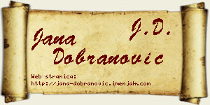 Jana Dobranović vizit kartica